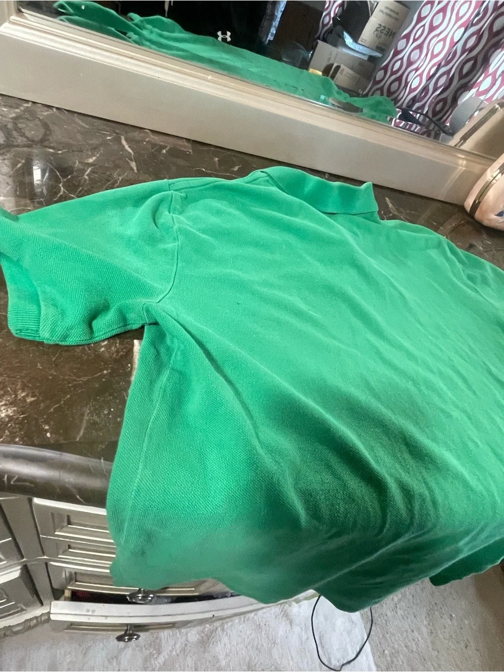 Ralph Lauren Green Polo with Orange Pony Logo